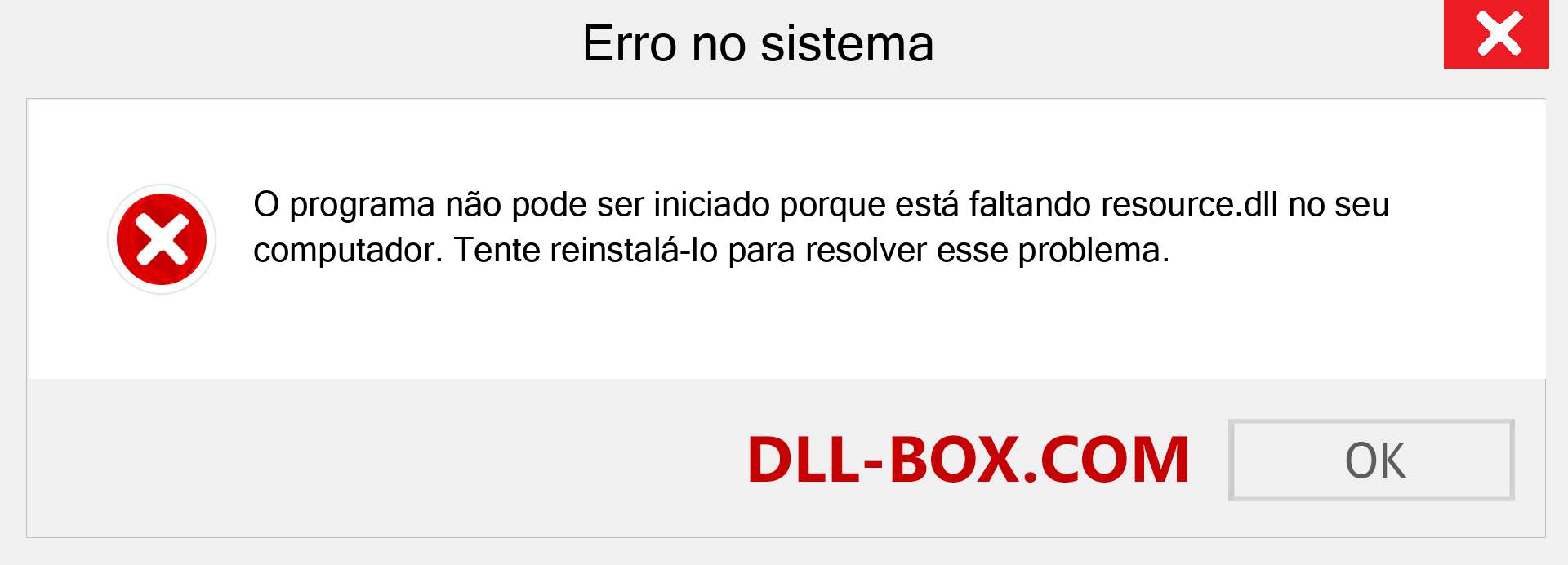 Arquivo resource.dll ausente ?. Download para Windows 7, 8, 10 - Correção de erro ausente resource dll no Windows, fotos, imagens